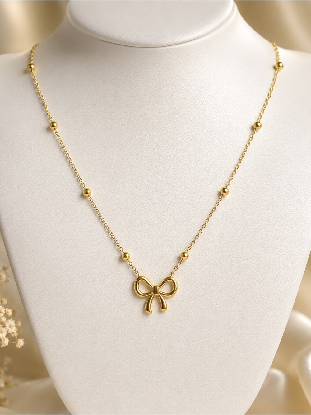 Carrie Bow Gold Pendant Necklace